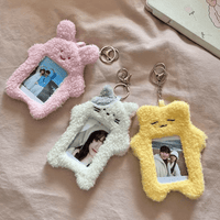 Thumbnail for Kawaii Kitten Rabbit Kpop Keychain Plush Photocard Holder - ArtGalleryZen