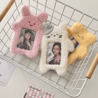 Thumbnail for Kawaii Kitten Rabbit Kpop Keychain Plush Photocard Holder - ArtGalleryZen