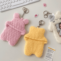 Thumbnail for Kawaii Kitten Rabbit Kpop Keychain Plush Photocard Holder - ArtGalleryZen