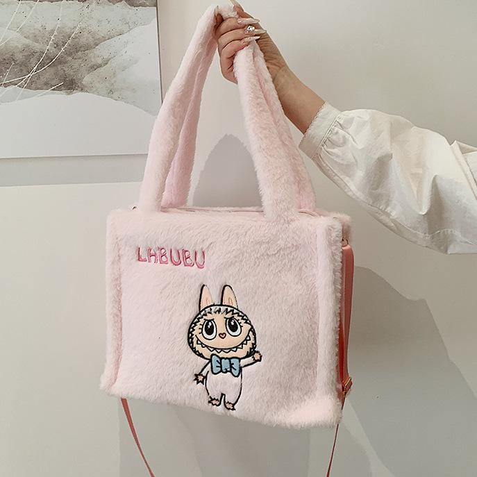 Kawaii Labubu Plush Shoulder Crossbody Bag - ArtGalleryZen