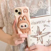 Thumbnail for Kawaii Labubu Silicone Stand iPhone Case - ArtGalleryZen