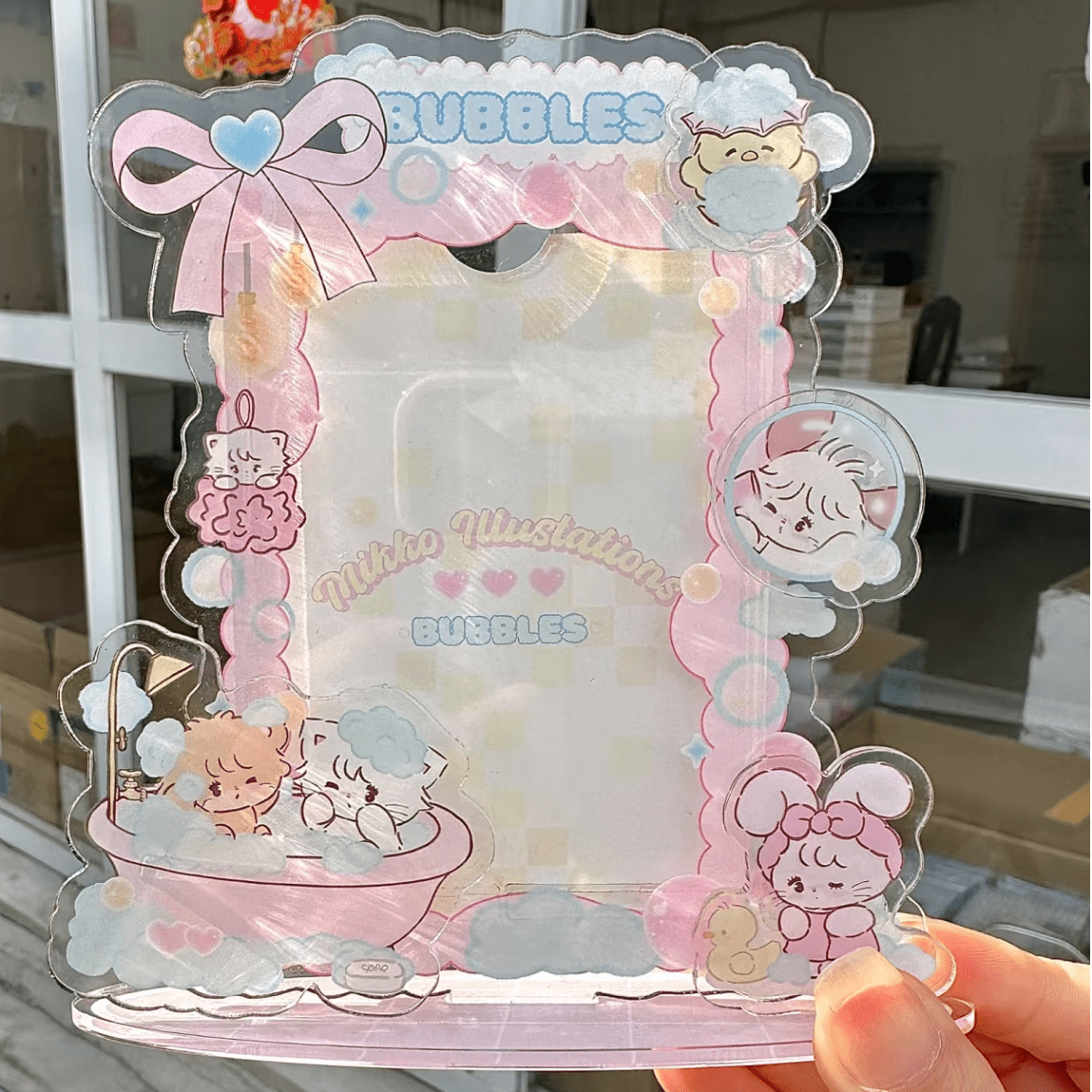 Kawaii Mikko Kpop Acrylic Photocard Holder - ArtGalleryZen