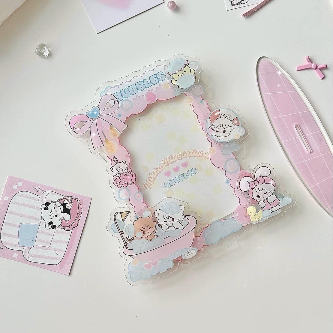 Kawaii Mikko Kpop Acrylic Photocard Holder - ArtGalleryZen