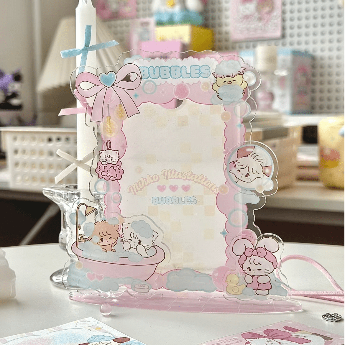 Kawaii Mikko Kpop Acrylic Photocard Holder - ArtGalleryZen