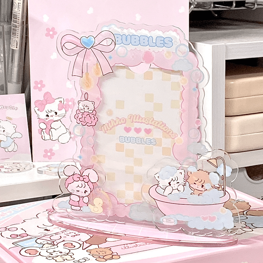 Kawaii Mikko Kpop Acrylic Photocard Holder