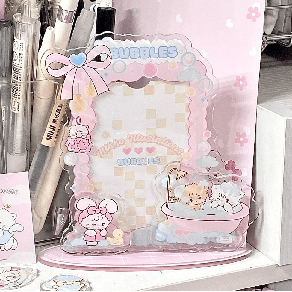 Kawaii Mikko Kpop Acrylic Photocard Holder