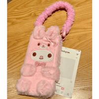 Thumbnail for Kawaii My Melody Kuromi Plush Flip iPhone Case With Lanyard