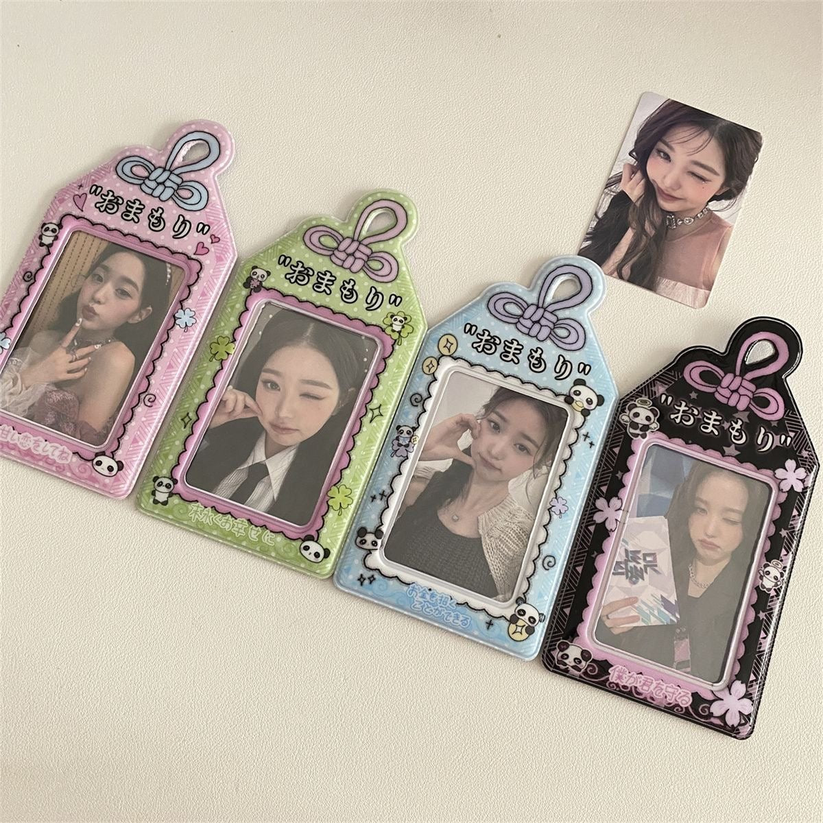 Kawaii Pastel Animal Keychain Photocard Holder - Cute Card Display - ArtGalleryZen