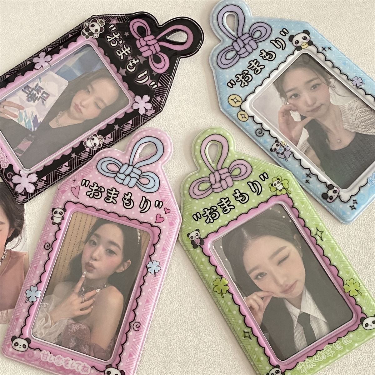 Kawaii Pastel Animal Keychain Photocard Holder - Cute Card Display - ArtGalleryZen