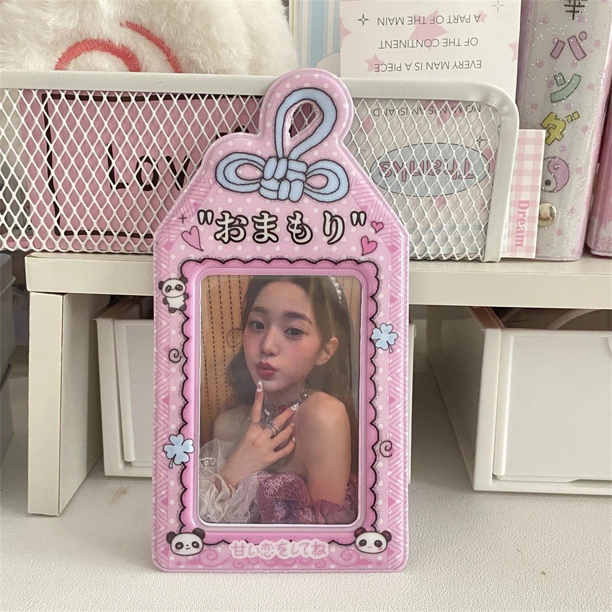 Kawaii Pastel Animal Keychain Photocard Holder - Cute Card Display - ArtGalleryZen