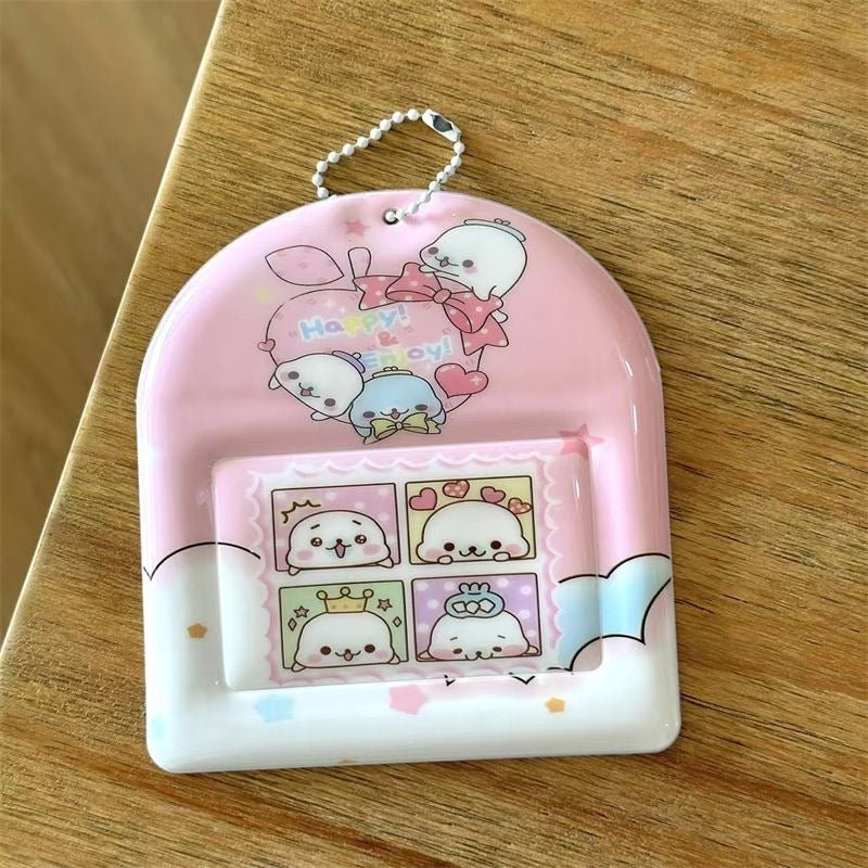 Kawaii Pastel Cartoon Photocard Holder Keychain - Cute Style - ArtGalleryZen