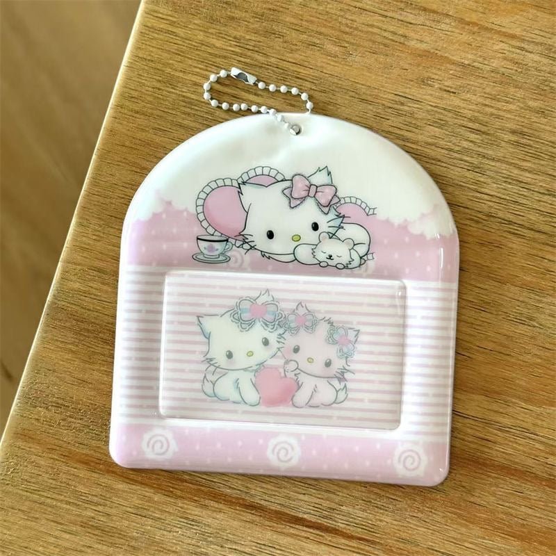 Kawaii Pastel Cartoon Photocard Holder Keychain - Cute Style - ArtGalleryZen