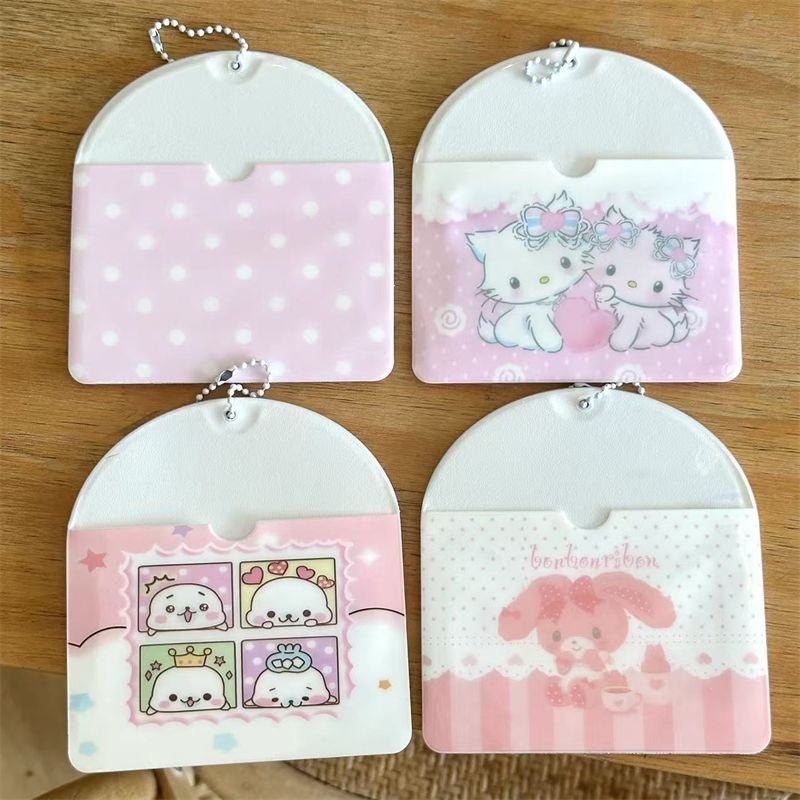 Kawaii Pastel Cartoon Photocard Holder Keychain - Cute Style - ArtGalleryZen