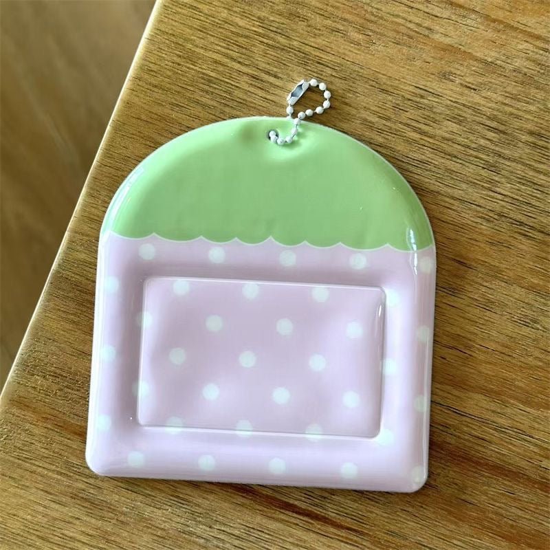 Kawaii Pastel Cartoon Photocard Holder Keychain - Cute Style - ArtGalleryZen