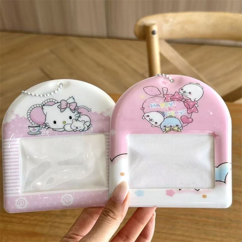 Kawaii Pastel Cartoon Photocard Holder Keychain - Cute Style - ArtGalleryZen