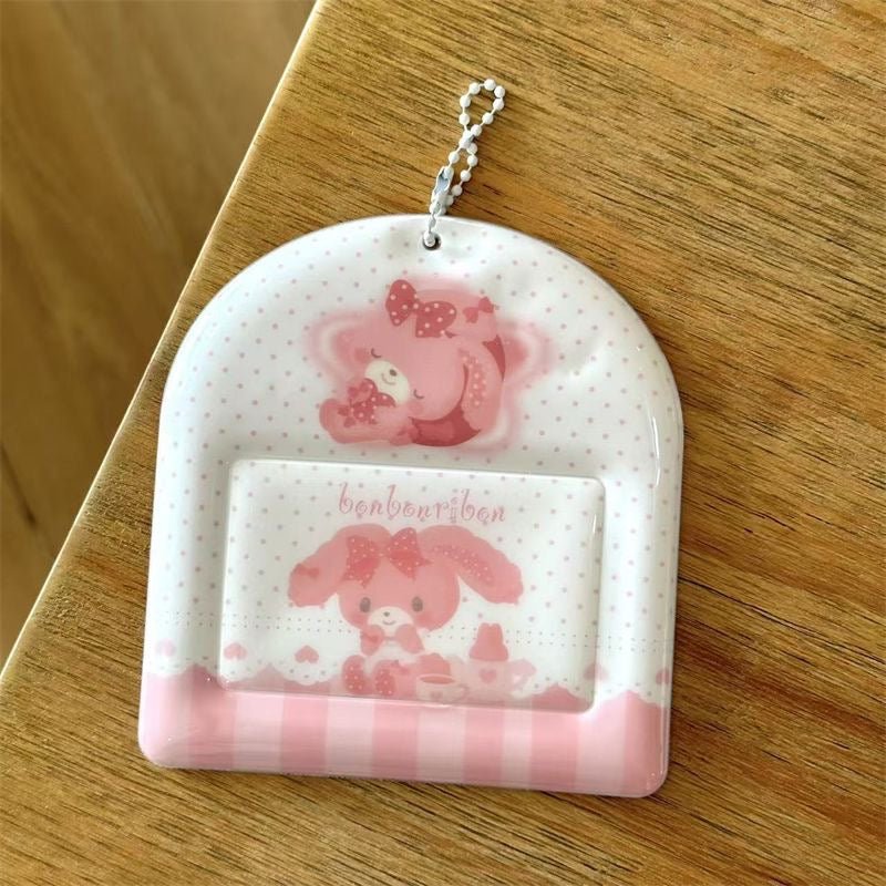 Kawaii Pastel Cartoon Photocard Holder Keychain - Cute Style - ArtGalleryZen