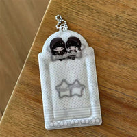 Thumbnail for Kawaii Pastel Photocard Holder Keychain - Cute Cartoon Style Card Display - ArtGalleryZen