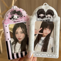 Thumbnail for Kawaii Pastel Photocard Holder Keychain - Cute Cartoon Style Card Display - ArtGalleryZen