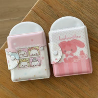 Thumbnail for Kawaii Pastel Pink Bunny Seal 3 Inch Mini Photocard Album Holder - ArtGalleryZen