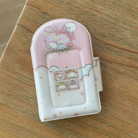 Thumbnail for Kawaii Pastel Pink Bunny Seal 3 Inch Mini Photocard Album Holder - ArtGalleryZen