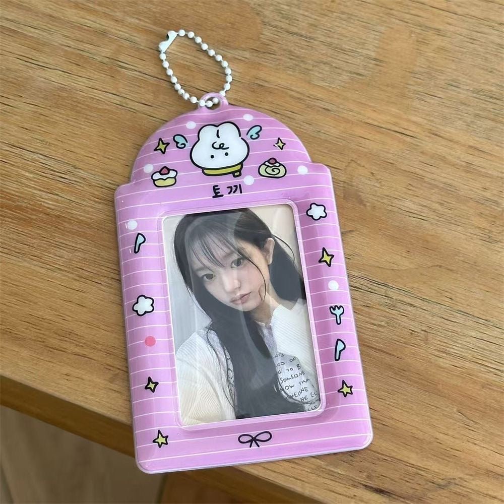 Kawaii Photocard Holder Keychain - Cute Angel Wing Card Display Bag - ArtGalleryZen