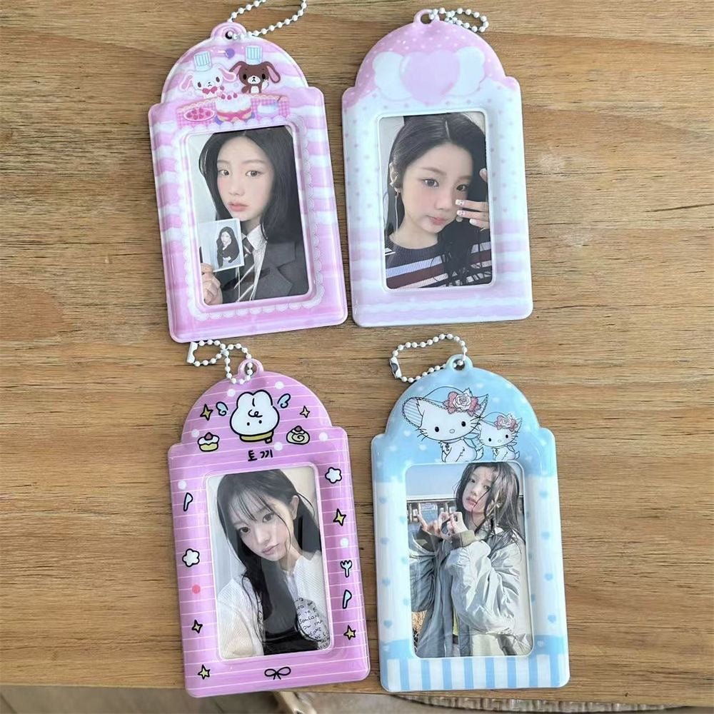 Kawaii Photocard Holder Keychain - Cute Angel Wing Card Display Bag - ArtGalleryZen