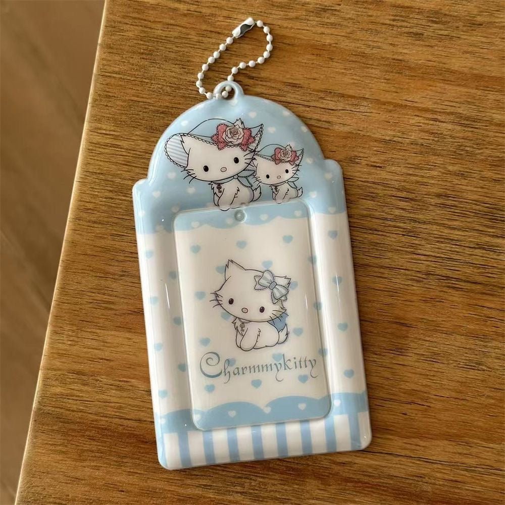 Kawaii Photocard Holder Keychain - Cute Angel Wing Card Display Bag - ArtGalleryZen