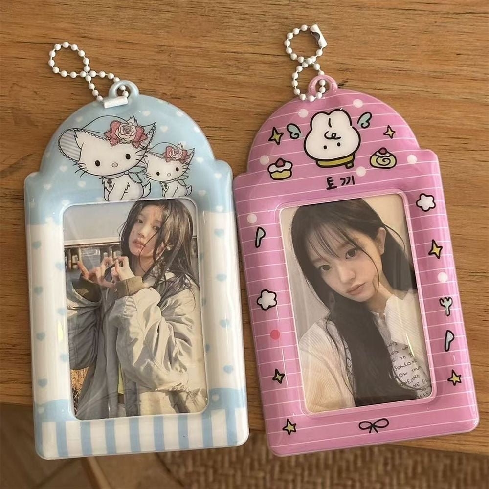 Kawaii Photocard Holder Keychain - Cute Angel Wing Card Display Bag - ArtGalleryZen