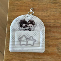 Thumbnail for Kawaii Photocard Holder Keychain - Cute Pastel Bunny Card Display Bag - ArtGalleryZen