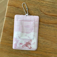 Thumbnail for Kawaii Photocard Holder Keychain - Cute Pink Bunny Card Display Bag - ArtGalleryZen