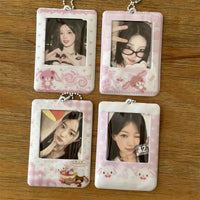 Thumbnail for Kawaii Photocard Holder Keychain - Cute Pink Bunny Card Display Bag - ArtGalleryZen