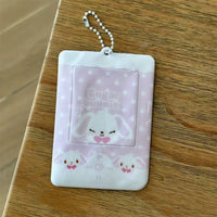 Thumbnail for Kawaii Photocard Holder Keychain - Cute Pink Bunny Card Display Bag - ArtGalleryZen