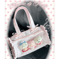 Thumbnail for Kawaii Pink Polka Dot Display Bag | Photocard Holder Crossbody Bag - ArtGalleryZen
