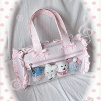 Thumbnail for Kawaii Pink Polka Dot Display Bag | Photocard Holder Crossbody Bag - ArtGalleryZen