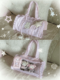 Thumbnail for Kawaii Pink Polka Dot Display Bag | Photocard Holder Crossbody Bag - ArtGalleryZen