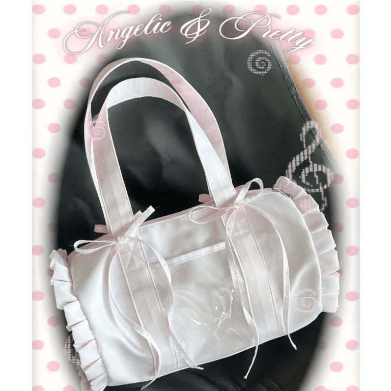 Kawaii Pink Polka Dot Display Bag | Photocard Holder Crossbody Bag - ArtGalleryZen