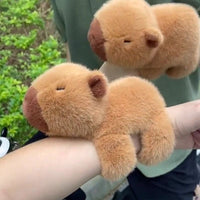 Thumbnail for Kawaii Plush Capybara Pops Clap Ring Wristband - ArtGalleryZen