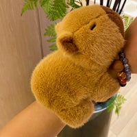 Thumbnail for Kawaii Plush Capybara Pops Clap Ring Wristband - ArtGalleryZen