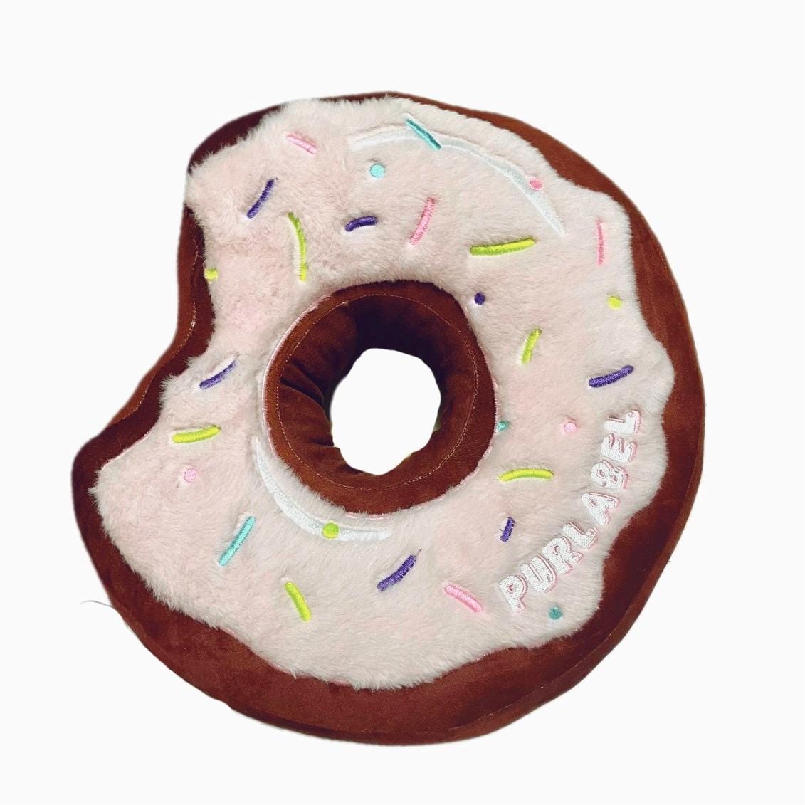 Cute Plush Embroidered Donut Pillow