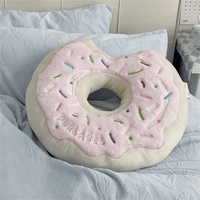 Thumbnail for Cute Plush Embroidered Donut Pillow