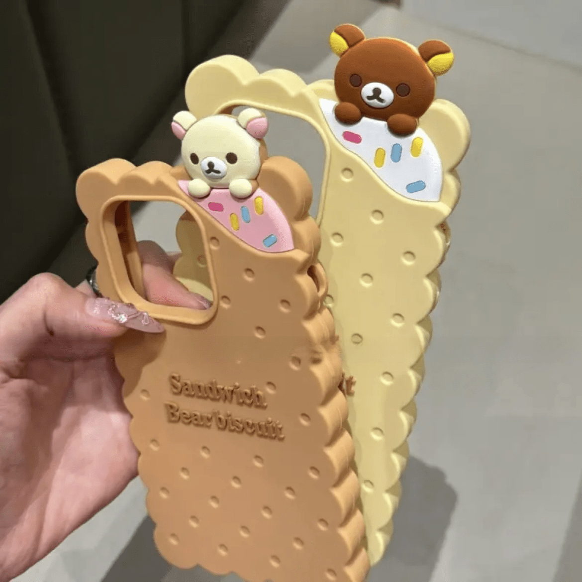 Kawaii Rilakkuma Cookie Silicone iPhone Case