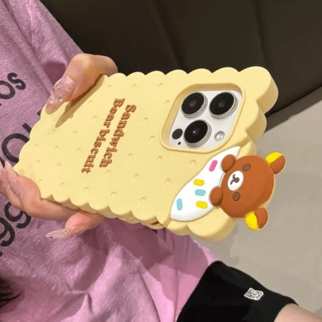 Kawaii Rilakkuma Cookie Silicone iPhone Case