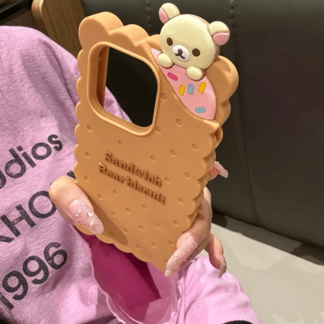 Kawaii Rilakkuma Cookie Silicone iPhone Case