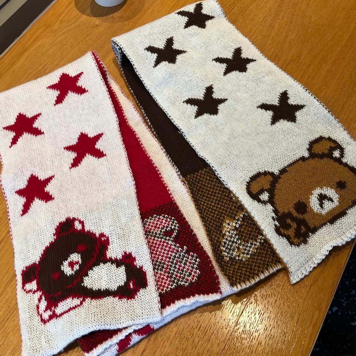 Kawaii Rilakkuma Star Knit Winter Scarf - ArtGalleryZen