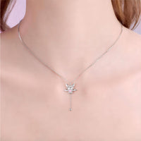 Thumbnail for Kawaii Sanrio Cupid Heart Moving Angel Wings Kuromi Necklace - ArtGalleryZen