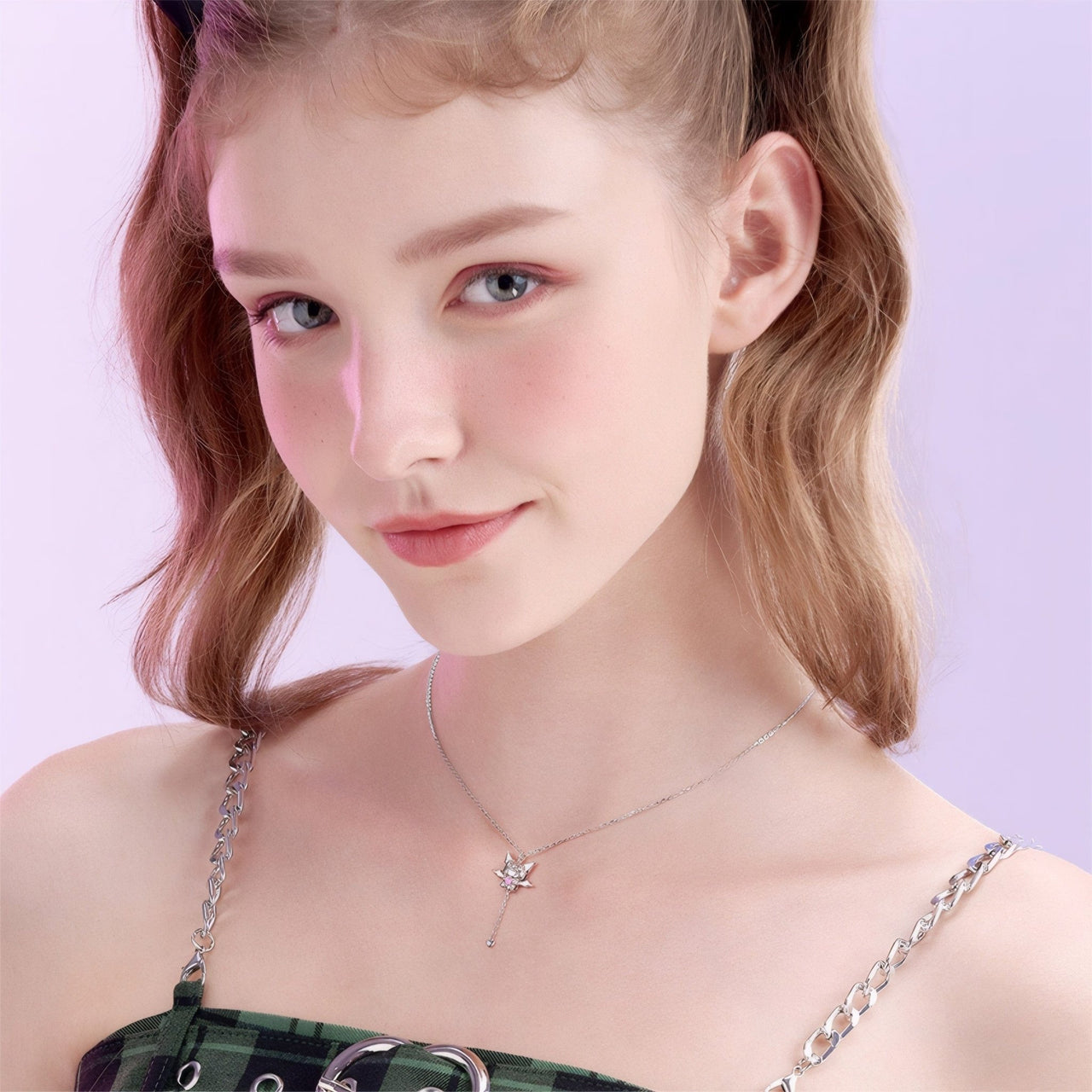 Kawaii Sanrio Cupid Heart Moving Angel Wings Kuromi Necklace - ArtGalleryZen