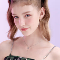 Thumbnail for Kawaii Sanrio Cupid Heart Moving Angel Wings Kuromi Necklace - ArtGalleryZen