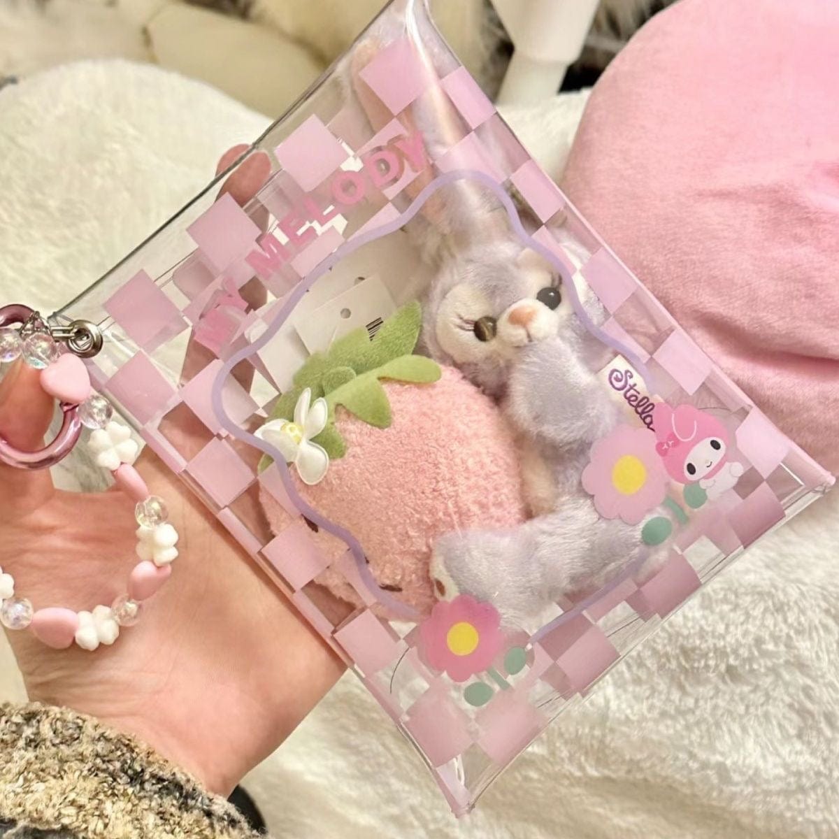 Kawaii Sanrio Doll Storage Kpop Display Keychain Bag - ArtGalleryZen