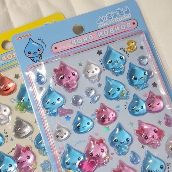 Kawaii Shizuku-chan Waterdrop Crystal 3D DIY Decoration Sticker - ArtGalleryZen