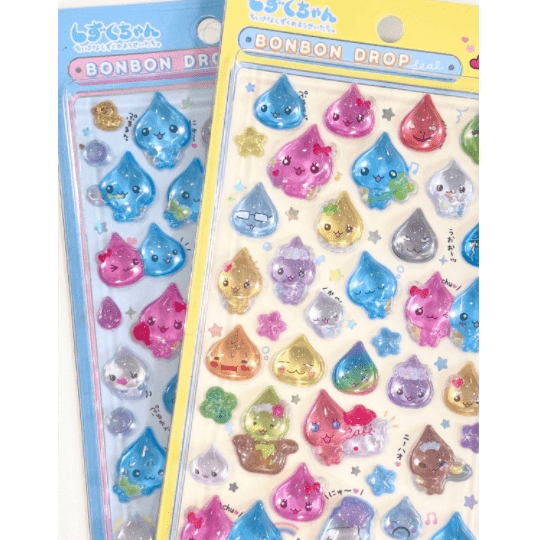 Kawaii Shizuku-chan Waterdrop Crystal 3D DIY Decoration Sticker - ArtGalleryZen
